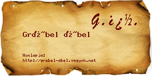 Grébel Ábel névjegykártya