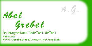 abel grebel business card